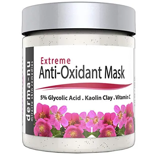 Masque Anti-Âge à Argile Exfoliante - Réduire les Rides et les Taches - Points Noirs et Acné - Traitement Profond Détoxifiant pour Tous les Types de Peau - Naturel et Organique avec Vitamine C Masque Anti-Âge à Argile Exfoliante - Réduire les Rides et les Taches - Points Noirs et Acné - Traitement Profond Détoxifiant pour Tous les Types de Peau - Naturel et Organique avec Vitamine C
