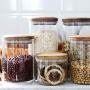 Glass Sealed Jars, Moisture-Proof Kitchen Food Containers, Storage Of Spices/Pasta/Oatmeal/Coffee Beans