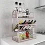 Metal Spice Rack Spice Jars Bottle Holder Storage Organiser Shelf Rack for 3Tier Kitchen Pantry, Cabinet, Counter Top Or Free Standing,a Metal Spice Rack Spice Jars Bottle Holder Storage Organiser Shelf Rack for 3Tier Kitchen Pantry, Cabinet, Counter Top Or Free Standing,a