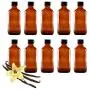 Kalifornische Haushaltsartikel – 12er Pack – 4 oz. Bernstein Glas Flasche mit Verschluss für Vanilleextrakt, Parfüm, Öle, lichtempfindliche Flüssigkeiten, wiederbefüllbare Bostonrunde Flasche