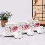 Kitchen seasoning box/Ceramic Pattern Condiment Storage Container with Pallet 3 jar 3 Spoon 1 Pallet with lid