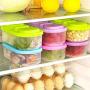 Kitchen Food Storage Jar Airtight Food Storage 4 Pack Plastic Fridge Microwav Food Storage Box Container Set with Lids 2 Divided Boxes Good Tightness, Moistureproof and Preservation Store Dried Food,