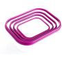 FengHui Transparent Plastic Food Storage Organizer Food Preservation Boxes with Airtight Lids for Refrigerator Fridge Cabinet Desk (3 pcs)