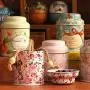 Frische Stil Candy Sealed Cans Box Blumen Design Metall Zucker Kaffee Tee Dose Gläser Behälter Zufällige Farbe
