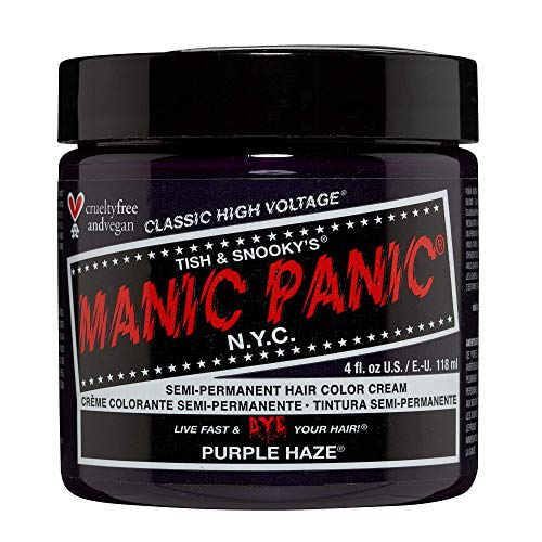 Manic Panic Violetta Haarfarbe – Klassische High Voltage – Halbpermanente Haarfarbe – Warmer, Dunkler Violettton – Für Dunkles und Lichtes Haar – Vegan, PPD & Ammoniakfrei – Für Damen & Herren