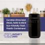 Infinity Gläser 400 ml (13,53 fl oz) 3er-Pack Schwarze Ultraviolett-Flaschen, wiederbefüllbar, Schraubverschluss