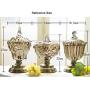 Household Decorative Storage Jar European Creative Candy Jar Creative Storage Cans With Lid Multifunctional Coffee Sugar Jar Glass Bottle Candy Crystal Storage Tank Ornaments Desktop Decoration