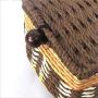 Woven Food Storage Container with Lid - Kitchen Pantry Canisters - Candy, Cookie, Rice and Spice Jars - Sugar or Snacks Container - Square