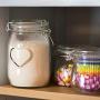 Nicola Spring Heart Design Glass Storage/Food Preserve Jar (1550ml)