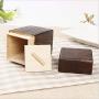 6x Wood Tea Cans Handmade Kung Fu Tea Caddy Box Portable Travel Tea Storage Sealed Jar for Candy Nut Coffee Bean Powder Box