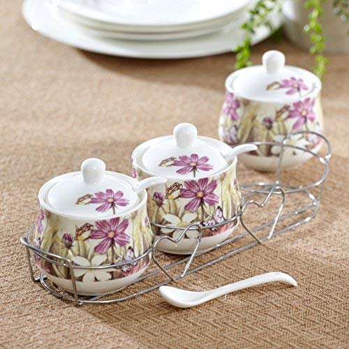 Spice storage containers,Porcelain condiment jar Storage containers Ceramic spice jar Ceramic spice jars with lid-F