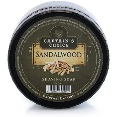 Savon de ras Captains Choice Sandalwood 5 oz Savon de ras Captains Choice Sandalwood 5 oz
