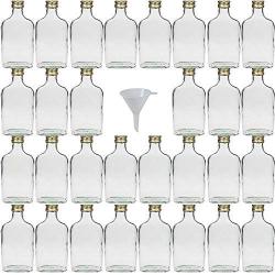 Viva Haushaltswaren Set of 30 Glass Bottles Schnapps Bottles 200ml. A Funnel