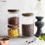 WH- Sealed Glass Jars Kitchen Snack Fresh Coffee Beans Tea Powder Grains Accommodated Classified Storage Tanks Of Various Sizes (Size : 400ML)