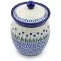 Polish Pottery 6?-inch Jar with Lid made by Ceramika Artystyczna (Water Tulip Theme) + Certificate of Authenticity Polish Pottery 6?-inch Jar with Lid made by Ceramika Artystyczna (Water Tulip Theme) + Certificate of Authenticity