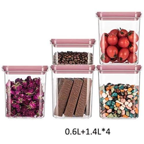 Plastic Sealed Jars, Moisture-Proof Kitchen Food Containers, Storage Coffee Beans/Pasta/Cereal/Oatmeal