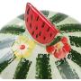 Creative Watermelon Shape Ceramic Food Storage Jar with Lid, Home Decoration
