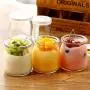 4er Glas Puddingbehälter, Glasgläser für Marmelade, Honig, Gewürze & Joghurt Parfaits mit Kunststoffdeckel (200ml)