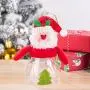 Weihnachts-Süßglas, Mini Lebensmittelbehälter, Weihnachtsfeier Dekoration, Weihnachtsmann, Schneemann, Rentier, Klarer Kunststoff-Süßglasbehälter, Geschenkflaschehalter, Xmas Party Decoration (8,3x7,3x16 cm, Weihnachtsmann)