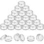 50 Pieces Empty Clear Plastic Pot Jars with Lids Round Sample Containers Mini Travel Jars for Storage of Ear Studs Ear Ring(5 ml/5g)