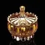 HOUSIYU Glass Jar Round Transparent Candy Jar Food Storage Container, Snack Storage Dried Fruit Box, Suitable for Kitchen and Family Organization, Gold HOUSIYU Glass Jar Round Transparent Candy Jar Food Storage Container, Snack Storage Dried Fruit Box, Suitable for Kitchen and Family Organization, Gold