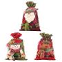 BLagenertJ Christmas Storage Pouch Candy Food Bag Box Cute Santa Snowman Elk Pattern Drawstring Gift Candy Bag Snowman