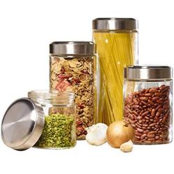 Kamenstein 5117359 Glass Canisters, Set of 4