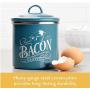 46949 Enamel on Steel Bacon Grease Can/Bacon Grease Container - 4 Inch, Blue (Pack of 2)