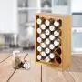 Spice Rack Cabinet Organizer, Spice Jars with 23 Glass Bottles, Pantry Kitchen Shelf Storage Organization, Bamboo