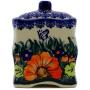 Polish Pottery 4?-inch Jar with Lid (Butterfly Splendor Theme) Signature UNIKAT + Certificate of Authenticity