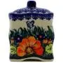 Polish Pottery 4?-inch Jar with Lid (Butterfly Splendor Theme) Signature UNIKAT + Certificate of Authenticity