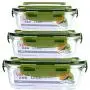 Bocal de Rangement Alimentaire Cuisine (Set de 3) Étanché - Contenant de Rangement en Verre avec Couvercle - BPA Free - Utilisation au Micro-ondes, au Réfrigérateur, au Lave-Vaisselle - Idéal pour Salades, Déjeuner, Pique-nique Bocal de Rangement Alimentaire Cuisine (Set de 3) Étanché - Contenant de Rangement en Verre avec Couvercle - BPA Free - Utilisation au Micro-ondes, au Réfrigérateur, au Lave-Vaisselle - Idéal pour Salades, Déjeuner, Pique-nique