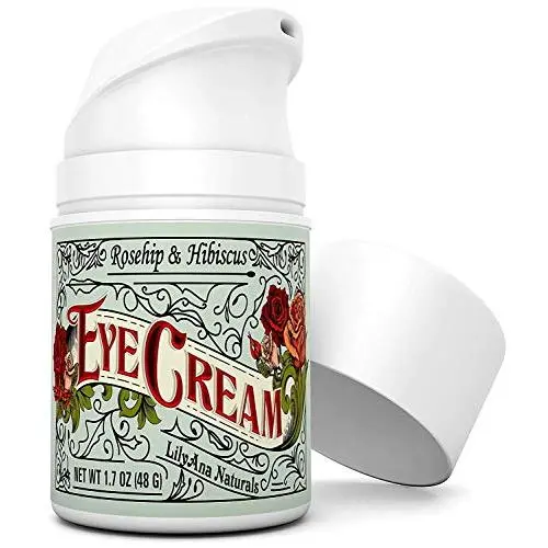 Augencreme – Augencreme gegen Schatten und Schwellungen, Untereye-Creme, Anti-Aging-Augencreme zur Reduzierung von Fältchen und Falten, mit Rosenhydrier und Hibiskus-Botanicals – 1.7oz
