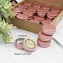 32pcs Rose Gold Screw Top Aluminum Tin Jars Tins Empty Container with Screw Lid and Blank Marking Labels