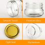 Encheng 5 oz Wide Mouth Mason Jars,Clear Glass Jars with Lids(Golden),Small Spice Jars for Herb,Jelly,Jams,Wedding Favors,Shower Favors,Baby Foods,Mini Canning Jars for Kitchen Storage 40 Pack …