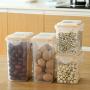 UPKOCH Airtight Food Storage Container Cereal Container Snacks Pantry Plastic Containers Food Storage Box for Home (White + Orange 1000ml)