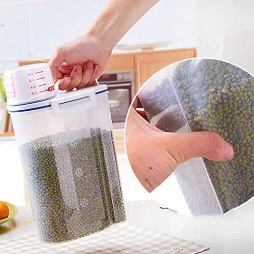Lome123 Sealed Jar Kitchen Plastic Tanks Rice Storage Bucket Food Snack Grain Boxes