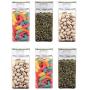 Takeya Freshlok Airtight Dry Food Storage Container Set, 6 Piece, Clear - 0.5 Quart/500ml/2.1 Cups