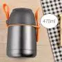 Thermos 470ml, Flask en Inox Isolée Thermique, Récipient à Nourriture Étanche avec Cuillère (Couleur : Naturel) Thermos 470ml, Flask en Inox Isolée Thermique, Récipient à Nourriture Étanche avec Cuillère (Couleur : Naturel)