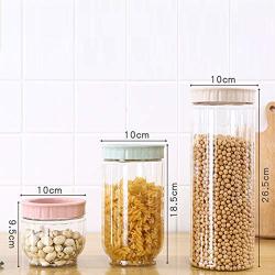 WANGLX ST Storage Jar Food Storage Container Pantry Durable Seal Pot Cereal Storage Containers Dry Foods Liquids Clear Containers