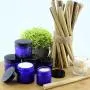 Combination 12 Pack of Cobalt Blue 1oz & 2oz Glass Straight Sided Jars, Lids Included; Empty Refillable Containers for Cosmetics, Creams, Lotions, Essential Oils (6 of Each) Combination 12 Pack of Cobalt Blue 1oz & 2oz Glass Straight Sided Jars, Lids Included; Empty Refillable Containers for Cosmetics, Creams, Lotions, Essential Oils (6 of Each)