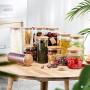 Sealed Glass Storage Jars, Kitchen Grain And Food Container 3 Pieces