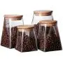 Geschlossener Küchen-Lebensmitteltank für Tee, Kaffee, Süßigkeiten, Cerealien, Kekse, Gewürze, 350ml Jarra