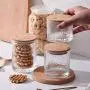 Danmu 2Pcs a Set 200 ML 250 ML Lead Free Glass Jars Classic Hammer Pattern Glass Storage Jars Food Storage Jars with Airtight Bamboo Lids Coffee Bean Jar Cookies Flour Sugar Candy Spice Container Danmu 2Pcs a Set 200 ML 250 ML Lead Free Glass Jars Classic Hammer Pattern Glass Storage Jars Food Storage Jars with Airtight Bamboo Lids Coffee Bean Jar Cookies Flour Sugar Candy Spice Container
