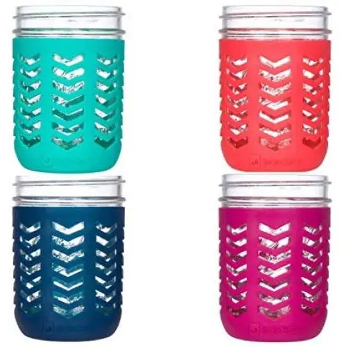 JarJackets Silicone Mason Jar Protector Sleeve - Fits Ball, Kerr 16oz (1 pint) WIDE-Mouth Jars | Package of 4 (Multicolor) … JarJackets Silicone Mason Jar Protector Sleeve - Fits Ball, Kerr 16oz (1 pint) WIDE-Mouth Jars | Package of 4 (Multicolor) …