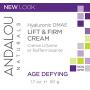 Andalou Naturals Hyaluronic DMAE Lift & Firm Cream, 1.7 Ounces