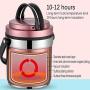 Lunch Box Food Storage Leak Proof Design Jar School Picnic Office Outdoors Waterproof Wide Mouth Bpa-free Material 304 Stainless Steel (Color : Red, Size : 2.0L)
