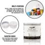 Masontops Tough Tops - Wide Mouth Mason Jar Lid - White - BPA-Free Plastic Screw Caps - Reusable Airtight Storage Covers