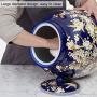 Europäische Retro-Lebensmittelbehälter aus Keramik mit Deckeln, große luftdichte Kaffeetöpfe, Gläser aus Porzellan, Küchendeko, Vorratskammer-Organisation und -Lagerung für Mehl, Zucker, Cerealien (10L/15L, Blau)
