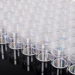 Cren 10Pcs Clear Plastic Pot Jar Box with Screw Cap Lid Cosmetic Containers